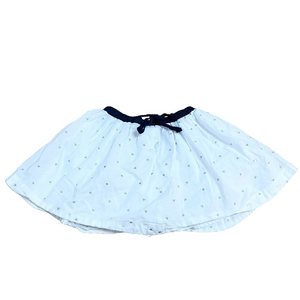 Egg by Susan Lazar baby white silver and navy blue lined skirt - 2